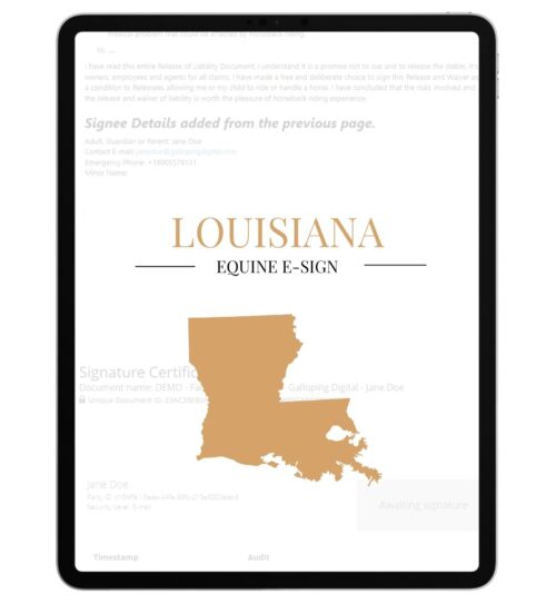 Louisiana Equine E-Sign