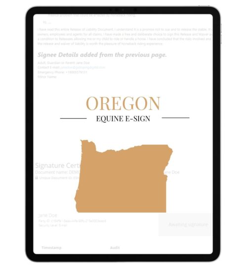 Oregon Equine E-Sign