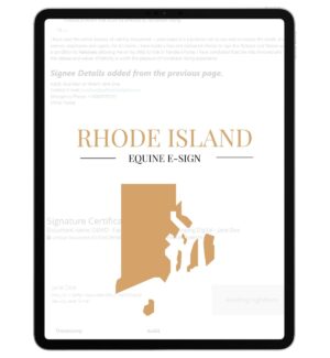 Rhode Island Equine E-Sign