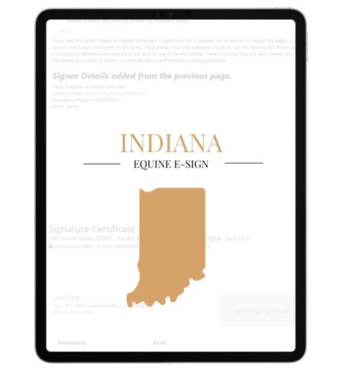 Indiana Equine E-Sign