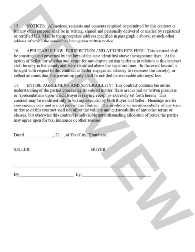 Installment Agreement with Warranties Preview 3