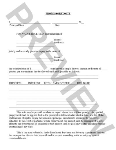 Installment Agreement with Warranties Preview 5